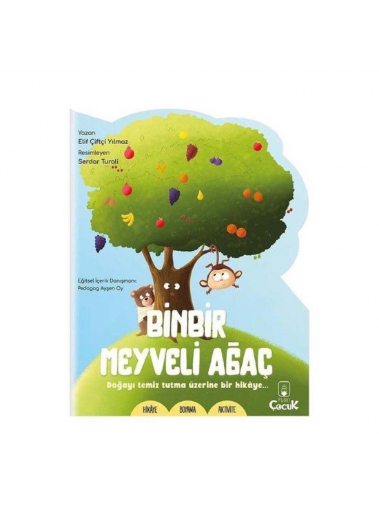 Kivi Çocuk Şekilli Kitaplar 3Lü Aktivite Binbir Meyveli