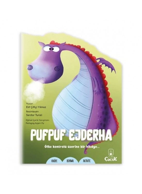Kivi Çocuk Şekilli Kitaplar 3Lü Aktivite Pufpuf Ejderha