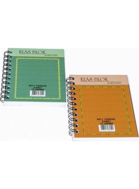 Klas Bloknot Spiralli Çizgili No:1 36 Yaprak (1 Adet)