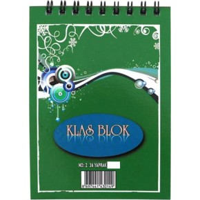 Klas Bloknot Spiralli Çizgili No:2 36 Yaprak (1 Adet)