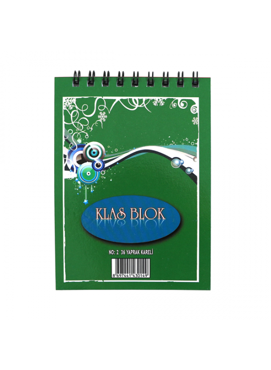 Klas Bloknot Spiralli Kareli No:2 36 YP (1 Adet)