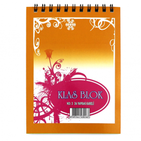 Klas Bloknot Spiralli Kareli No:3 36 YP (1 Adet)