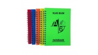 Klas Bloknot Spiralli Plastik Kapak Kareli 72 Yaprak A6 (1 Adet)
