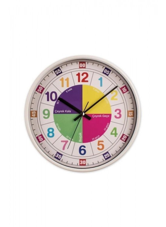 Klik Figürlü Renkli Duvar Saati