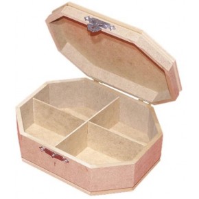 Klipsli Bölmeli Kutu Sekizgen 32X24cm