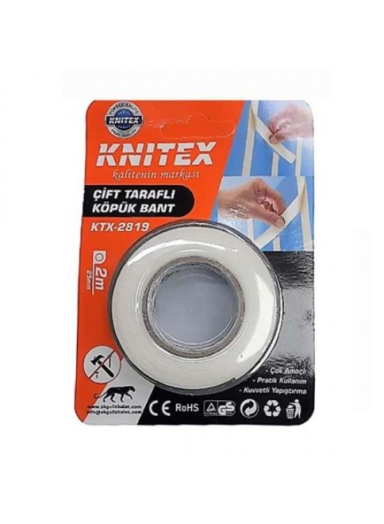 Knıtex Çift Taraflı Köpük Bant 25Mmx2M Ktx-2819