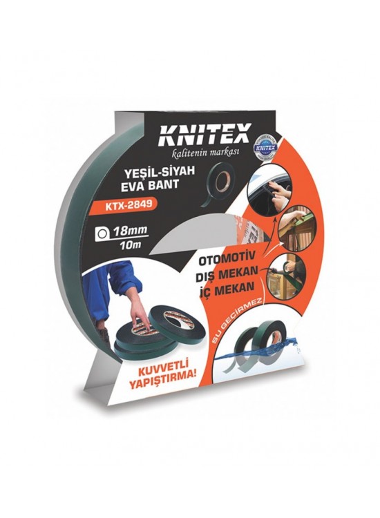 Knıtex Eva Bant Yeşil Siyah 18Mmx10Mt Ktx-2849