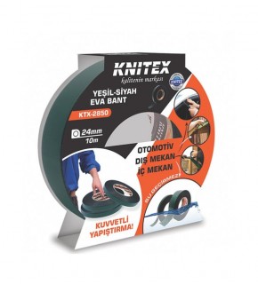 Knıtex Eva Bant Yeşil Siyah 24Mmx10Mtktx-2850