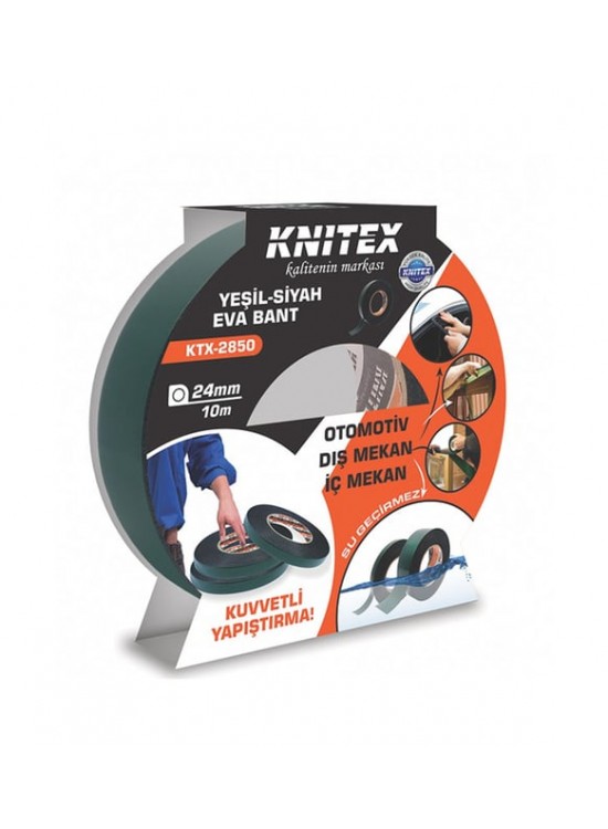 Knıtex Eva Bant Yeşil Siyah 24Mmx10Mtktx-2850