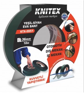 Knıtex Eva Bant Yeşil Siyah 36Mmx10Mt Ktx-2851
