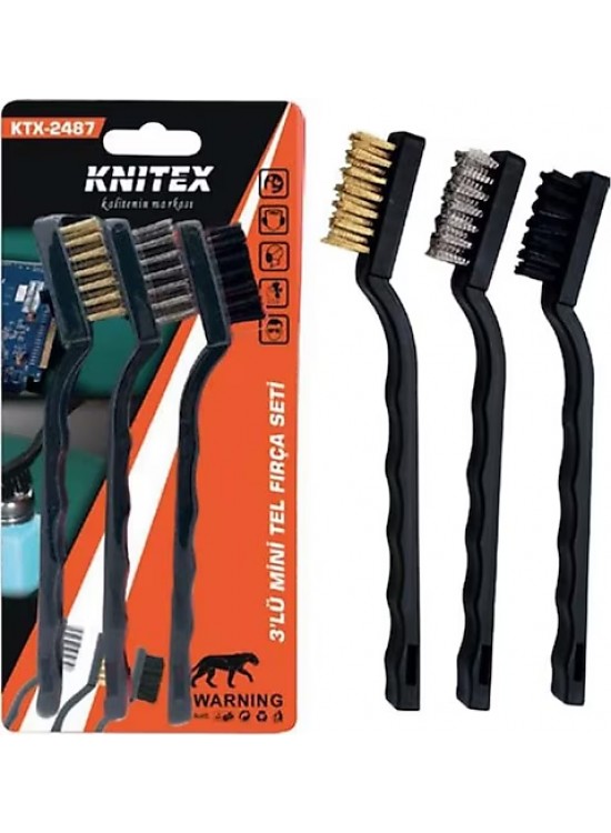 Knıtex Mini Tel Fırça Seti 3 Lü Ktx-2487