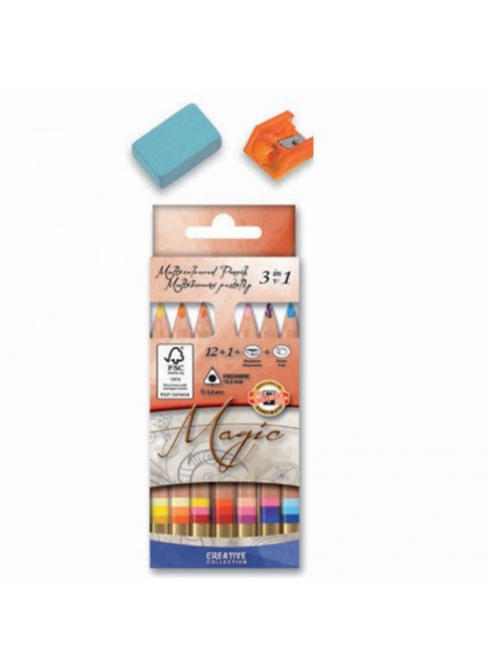 Koh-I Noor Magic Pencils 12+1 Fsc 100% 3404N