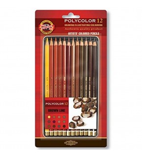 Koh-I Noor Set Of Artist´s ColouRed Pencils Kahverenk Lin