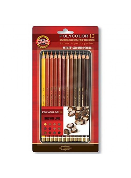 Koh-I Noor Set Of Artist´s ColouRed Pencils Kahverenk Lin