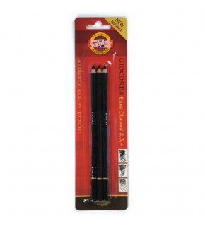 Koh-i Noor Siyah Charcoal Pencils 3 Pcs 8811