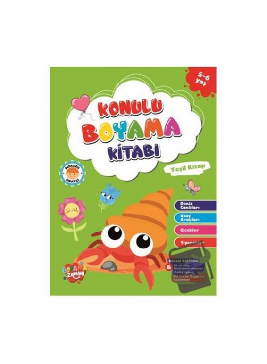 Kolon Konulu Boyama 48yp Yeşil Kitap 5-6 Yaş