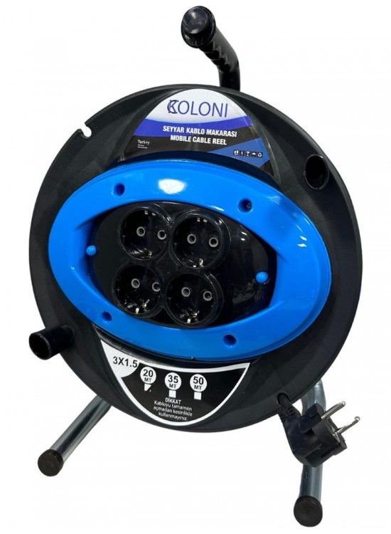 Koloni Seyyar Kablolu Makara 3-2 20metre 32520 Koloni Seyyar Kablolu Makara 3-2 20metre 32520