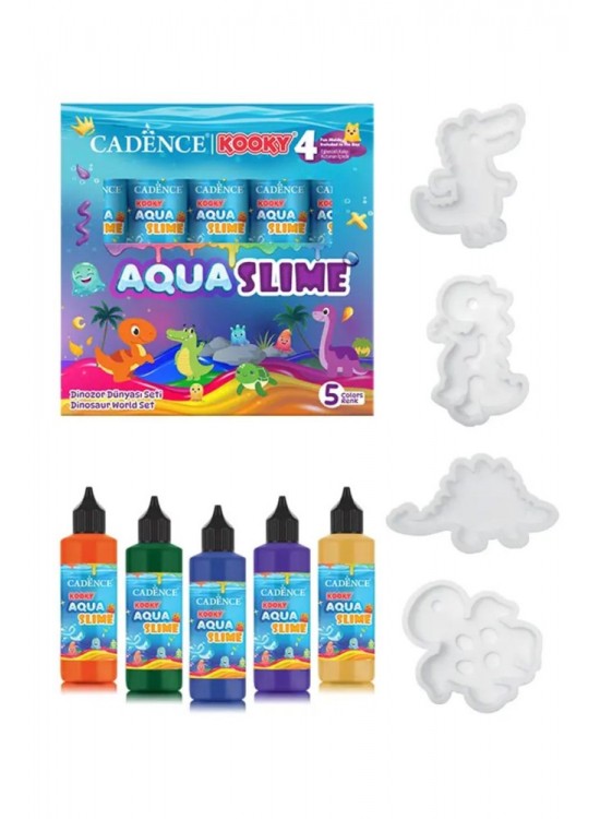 Kooky Aqua Slime Dinazor Dünyası Seti 5 Li