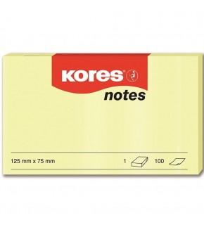 Kores Yapışkanlı Not Kağıdı Sarı 125x75 MM 100 Syf 46125 (1 Adet)