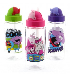 Gıpta Matara Kral Şakir Desenli Pipetli Tritan 500 CC K222027