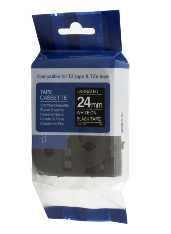 Krt-Muadil AZE-355 24 mm Siyah Üzerine Beyaz Lamina 8 Metre Krt-Muadil AZE-355 24 mm Siyah Üzerine Beyaz Lamina 8 Metre