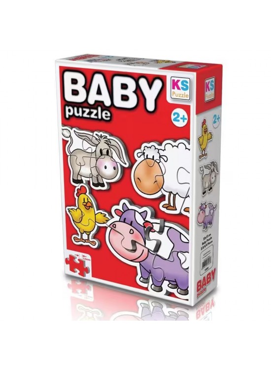 Ks Games Çiftlik Hayvanları/farm Animals 4in1 Puzzle 2/3/4/4