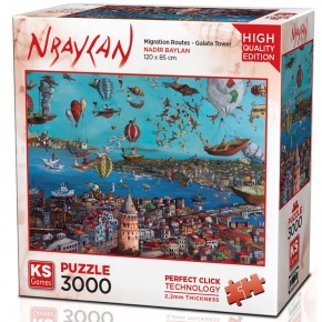 Ks Games Migration Routes-galata Tower 3000 Parça Y Puzzle