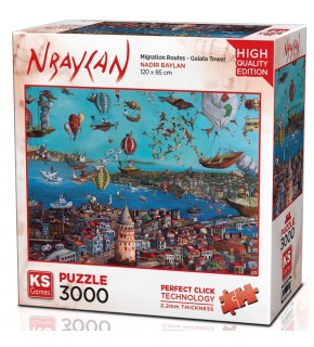 Ks Games Migration Routes-galata Tower 3000 Parça Y Puzzle