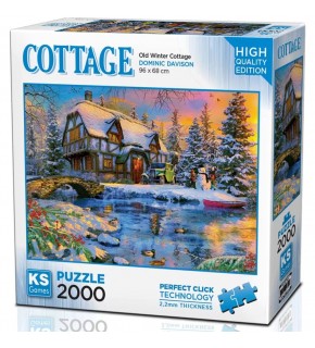 Ks Games Old Winter Cottage 2000 Parça Yetişkin Puzzle