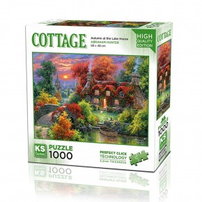 Ks Games Puzzle 1000 Parça Autumn At The Lake House 20672