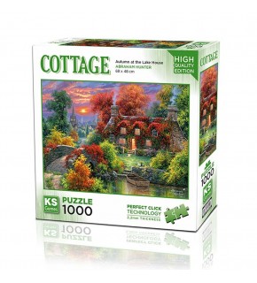 Ks Games Puzzle 1000 Parça Autumn At The Lake House 20672