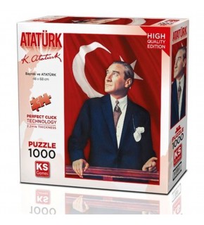 Ks Games Puzzle 1000 Parça Atatürk Ve Türk Bayrağı 20728