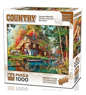 Ks Games Puzzle 1000 Parça Autumn Watermill 20816