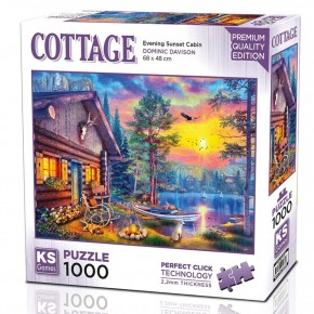Ks Games Puzzle 1000 Parça Evening Sunset Cabin 20818