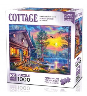 Ks Games Puzzle 1000 Parça Evening Sunset Cabin 20818