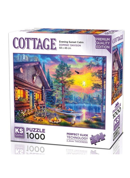 Ks Games Puzzle 1000 Parça Evening Sunset Cabin 20818