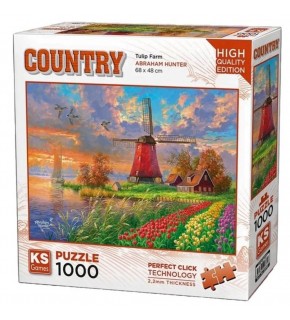 Ks Games Puzzle 1000 Parça Tulip Farm 20787