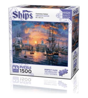 Ks Games Puzzle 1500 Parça Charleston Harbor
