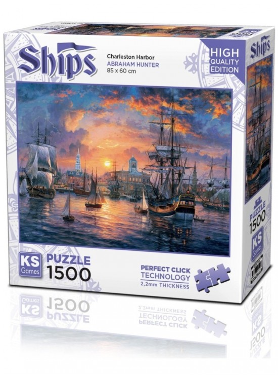 Ks Games Puzzle 1500 Parça Charleston Harbor