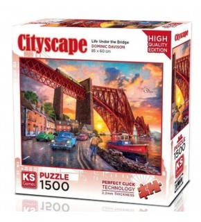 Ks Games Puzzle 1500 Parça Forth Bridge At Sunset 22039