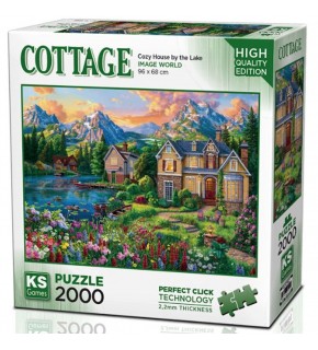 Ks Games Puzzle 2000 Parça Cozy House By The Lake