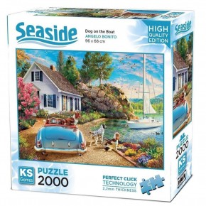 Ks Games Puzzle 2000 Parça Dog On The Boat 22537