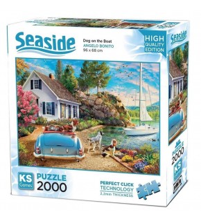 Ks Games Puzzle 2000 Parça Dog On The Boat 22537