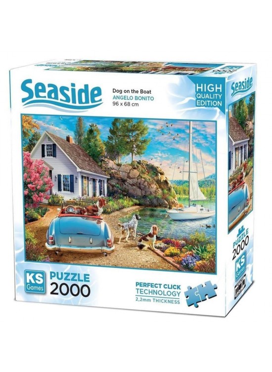 Ks Games Puzzle 2000 Parça Dog On The Boat 22537