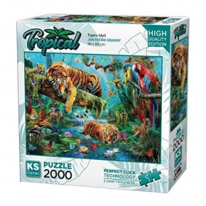 Ks Games Puzzle 2000 Parça Tigers Idyll 22512
