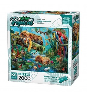 Ks Games Puzzle 2000 Parça Tigers Idyll 22512
