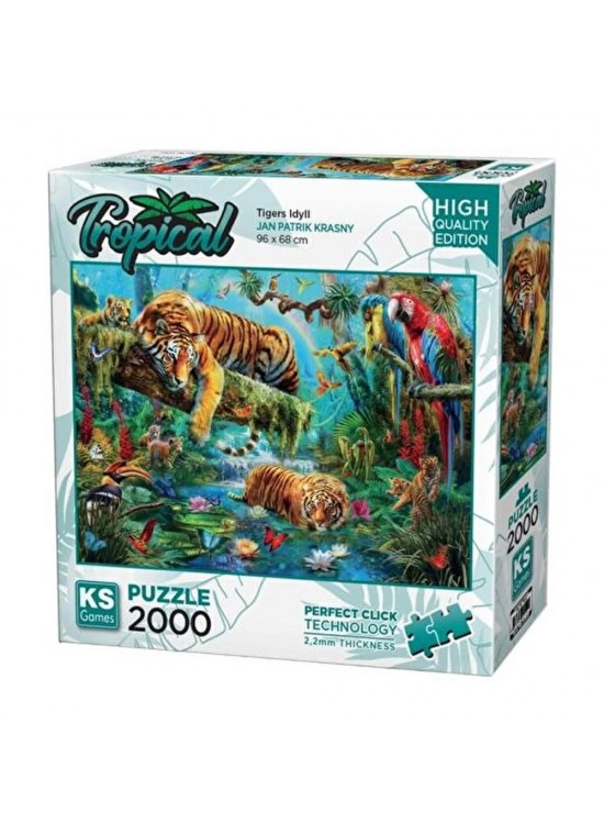 Ks Games Puzzle 2000 Parça Tigers Idyll 22512