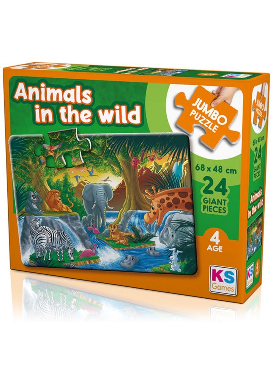 Ks Games Puzzle 24 Parça Animal İn The Wild Jumbo Puzzle JP 31008 Ks Games Puzzle 24 Parça Animal İn The Wild Jumbo Puzzle JP 31008