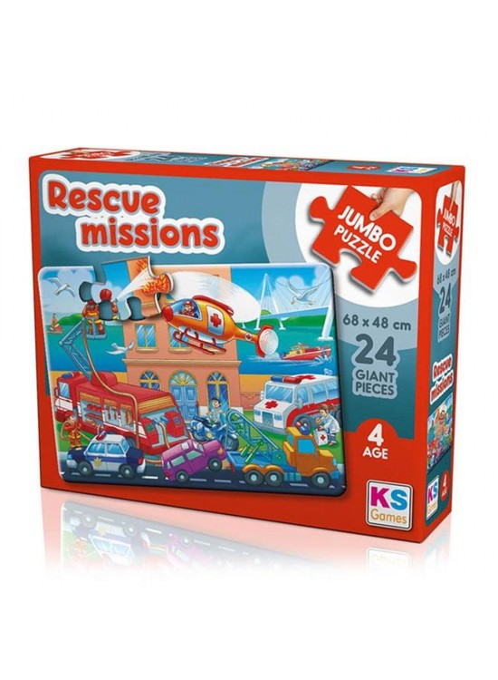 Ks Games Puzzle 24 Parça Rescue Missions Jumbo JP 31009 Ks Games Puzzle 24 Parça Rescue Missions Jumbo JP 31009