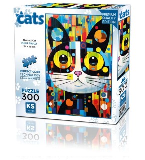 Ks Games Puzzle 300 Abstract Cat 19262